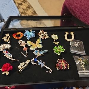 Piperk. Camilla, Fashion Jewelry Elegant Multicolor Brooch  Bundle Of Set 17